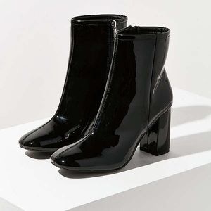 UO Black Patent Sloane Ankle Boot (9)